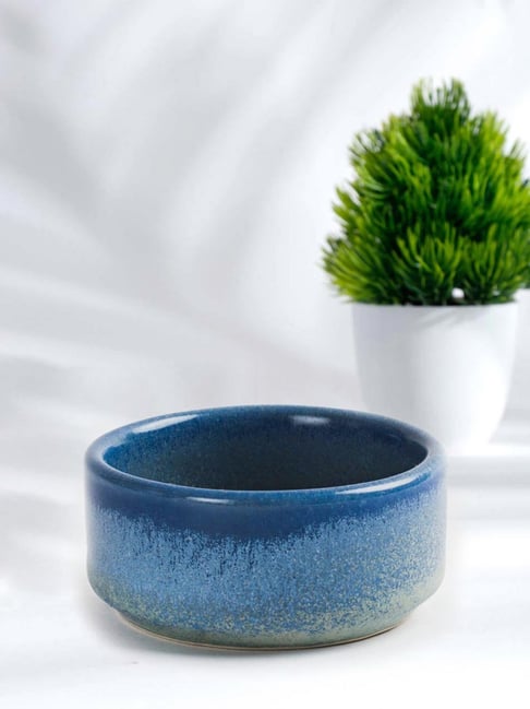 Fabindia Home Nila Blue Ceramic Chutney Bowl (33 ml)