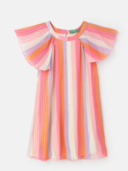 Pleated Dress - Light pink/multicolored - Kids