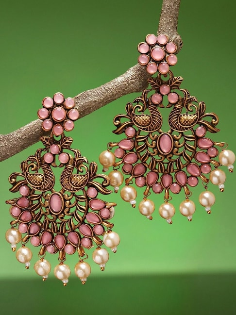 Rose Gold Peacock Earrings (Color Options) -