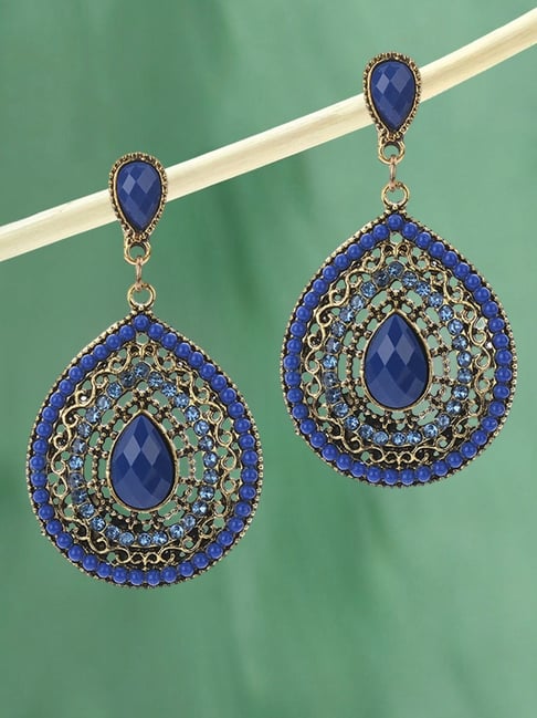 Amazon.com: WESTERN STYLE FLOWER DESIGN TURQUOISE DROP EARRINGS: Clothing,  Shoes & Jewelry