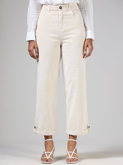 CORMIO Cormio High Waisted Corduroy Trousers - Stylemyle