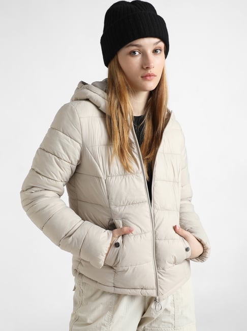 Only Cream Regular Fit Puffer Jacket