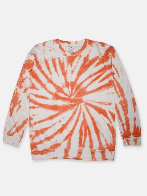 Kiddopanti Kids Orange Tie Dye Full Sleeves T-Shirt-picture-38