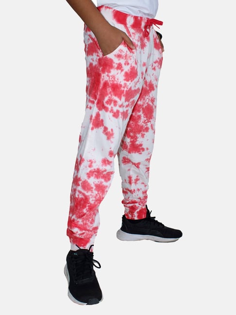Bleach Dye Black And Red Tie Dye Sweatpants Kiddopanti Boys
