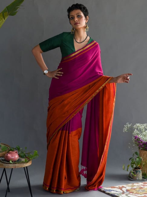 Buy Suta Purple Saree Without Blouse for Women Online @ Tata CLiQ