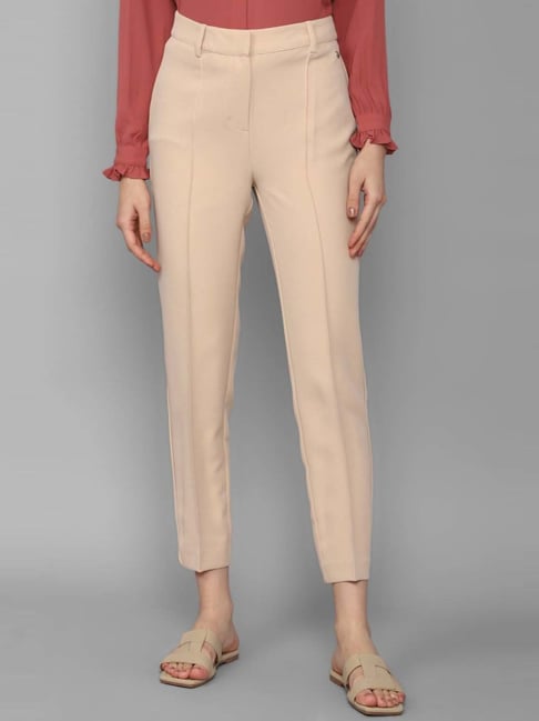 Allen Solly Woman Trousers & Leggings, Allen Solly Green Trousers for Women  at Allensolly.com