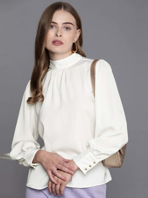 Allen Solly Off-White Regular Fit Top