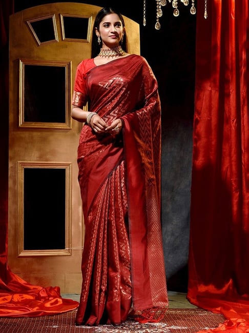 Maroon Lycra Designer Saree 149439 | Saree designs, Saree blouse designs,  Fancy sarees