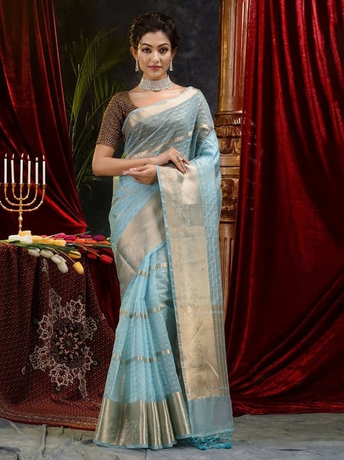 Firozi Color Banarasi Silk Saree -Deepaali Collection YF30105 at Rs 4410.00  | बनारसी साड़ी - Ozone Shield, Mumbai | ID: 2852793535355