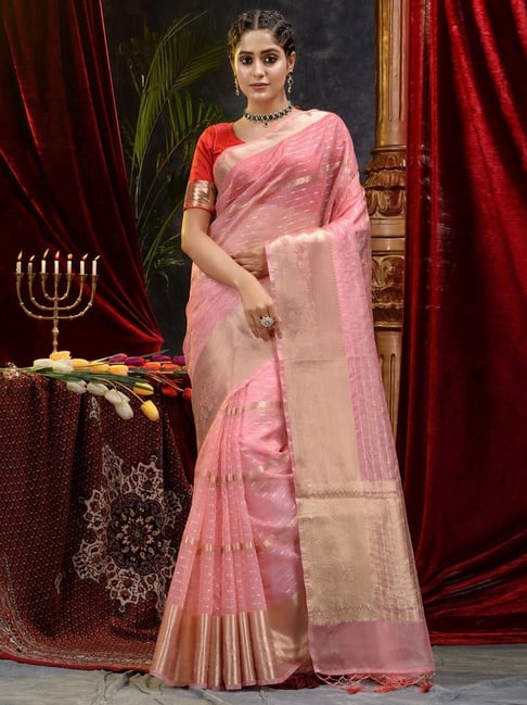 Organza banarasi outlet sarees