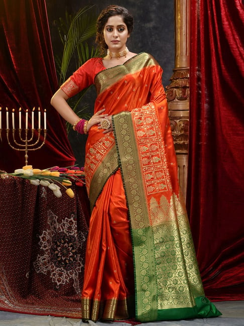 Buy House of Begum's Wine Banarasi Handloom Satin Silk Saree With  Embroidery Work with Blouse Piece-STMB-133 Online at Best Prices in India -  JioMart.