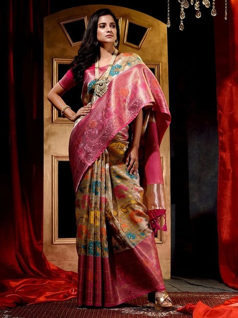 Beautiful Banarasi Saree Blouse designs by Tilfi Tagged 