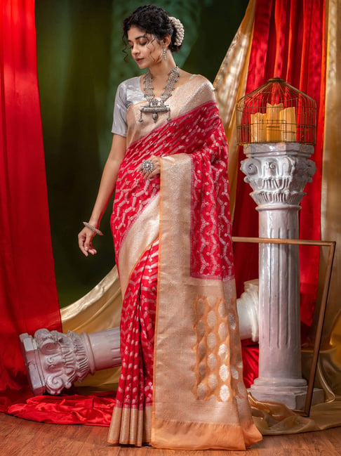 Red Saree(sari) - Buy Indian Red Sarees On All Fabric and Designs