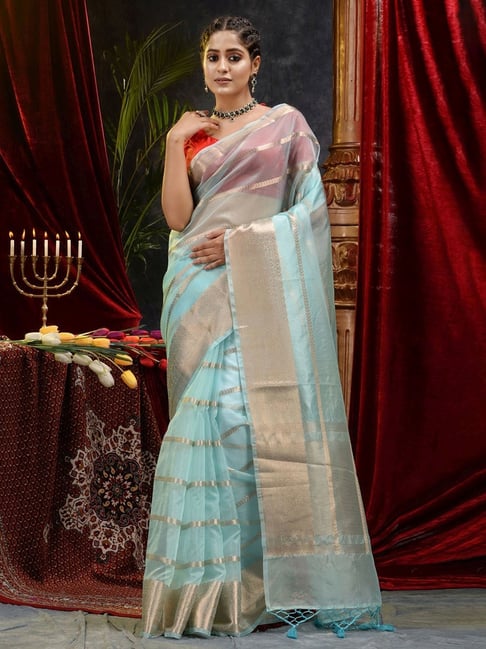 Organza on sale banarasi sarees