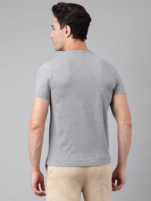 Light Grey Melange Crew Neck T-shirt