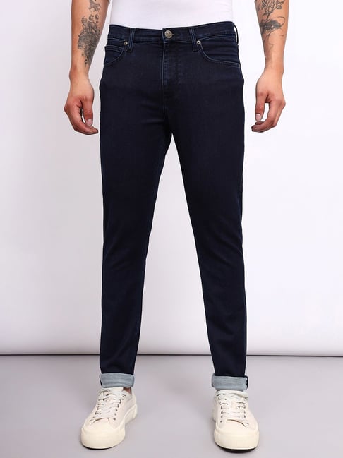 Lee Bruce Navy Skinny Fit Lightly Washed Jeans