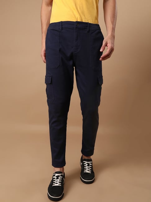 Navy on sale cargo joggers