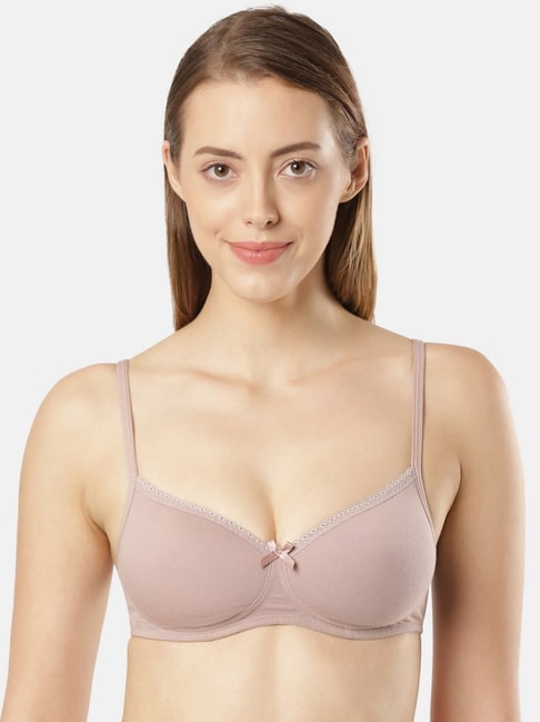 Buy SOUMINIE Women's Soft Fit Cotton Magenta Non Padded Bra-32D at