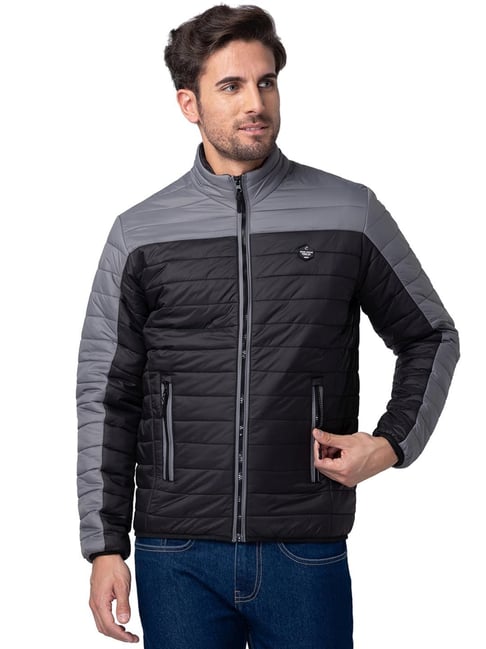 Superdry Colour Block Sport Puffer Jacket Black | Dressinn