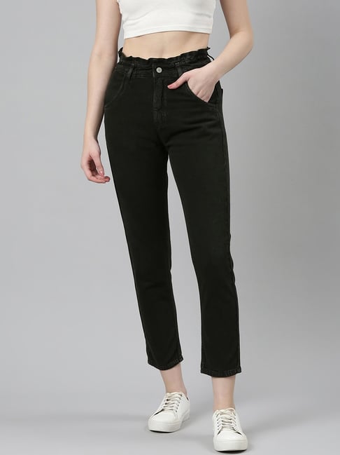 HOP Baby Plain Olive Denim Jeans with Belt – Cherrypick