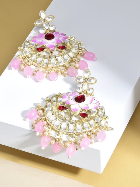 Flipkart.com - Buy KASSIA Trendy Handcrafted Pink Fabric Earrings Beads  Fabric Drops & Danglers Online at Best Prices in India