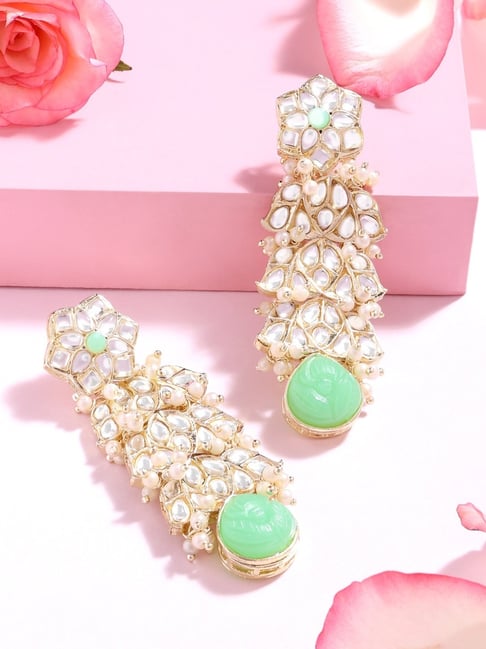 Green and Pink Afghan Long and Big Earrings!!!! | Sowjy - The Online  Jewelry Store
