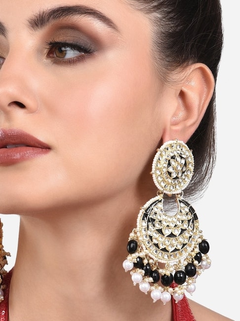 Yellow Chimes Clip on Earrings for Women Blue Crystal Earrings Leafy –  GlobalBees Shop