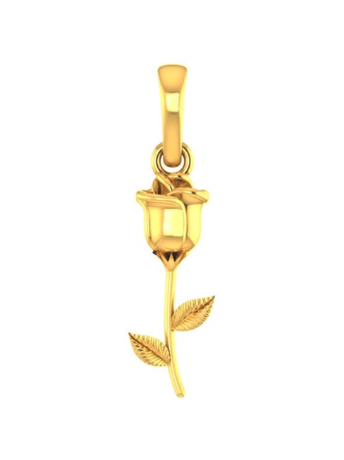 P.C. Chandra Jewellers 14k Yellow Gold Charming Rose Bud Pendant