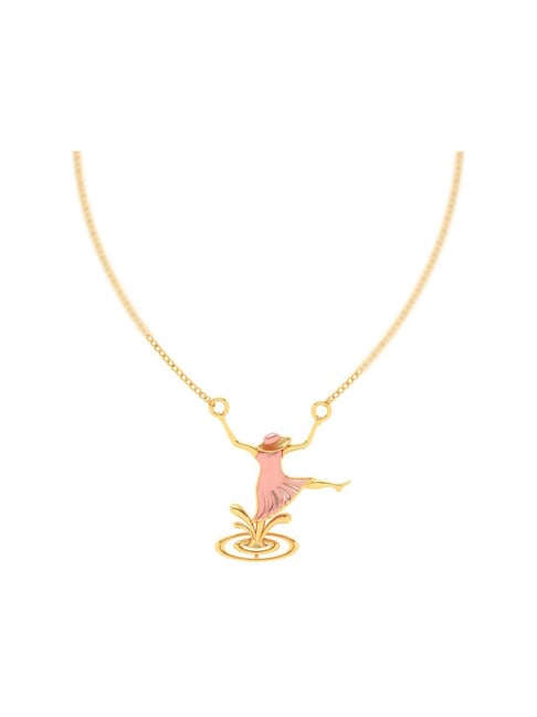 P.C. Chandra Jewellers 22k Yellow Gold Dancing Girl Figure Accent Pendant-picture-13
