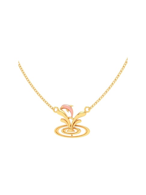 P.C. Chandra Jewellers 22k Yellow Gold A Dolphin-like Shape Pendant-picture-36