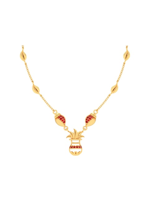 P.C. Chandra Jewellers 18k Yellow Gold Designer Kalash Necklace-picture-28