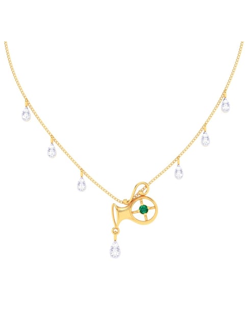 P.C. Chandra Jewellers 14k Yellow Gold Aquarius Themed Gorgeous Necklace-picture-34