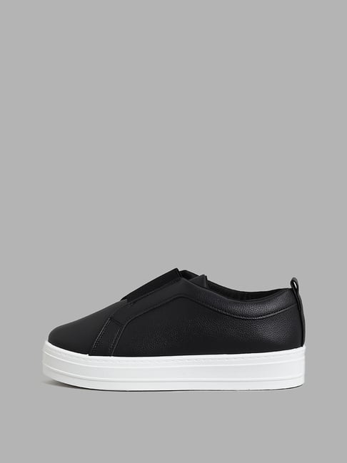 Buy LUNA BLU by Westside Black Elastic Slip-On Shoes for Online @ Tata CLiQ