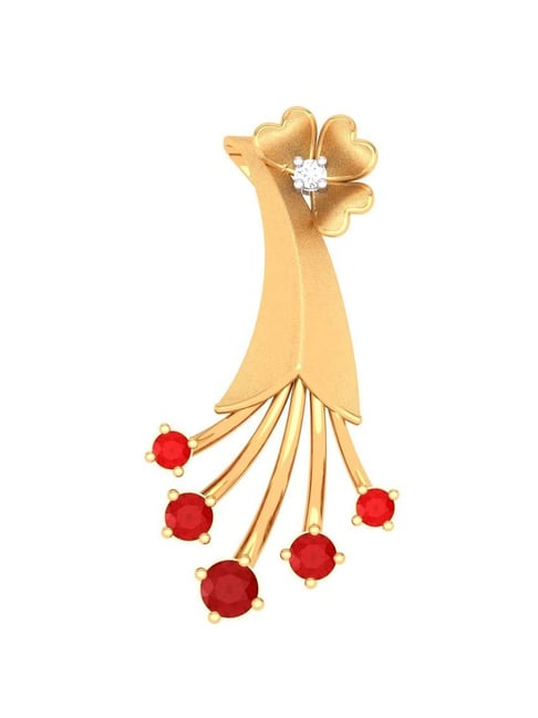 P.C. Chandra Jewellers 14k Yellow Gold Palash Pendant-picture-27