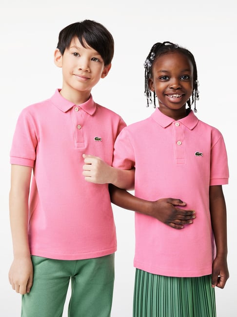 Boys pink polo hotsell