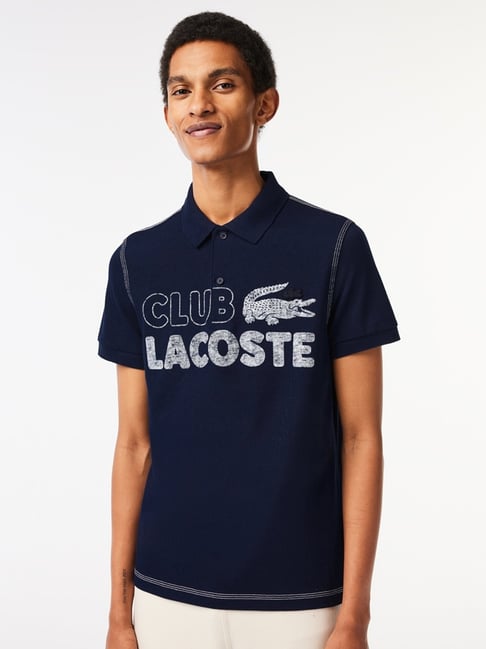 lacoste navy blue shirt