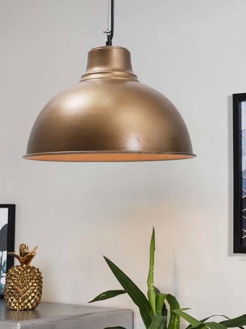 Homesake Golden Metal Nautical Barn Retro Chandelier Inverted Pendant Light