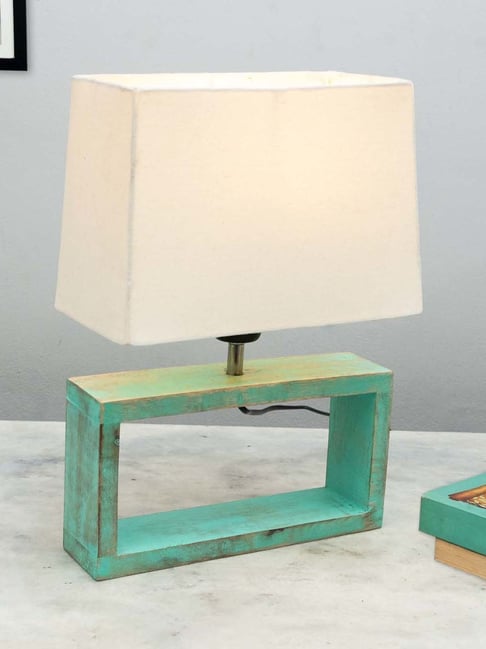 Buy Homesake Khadi Green Wood French Led Rustic Bedside Table