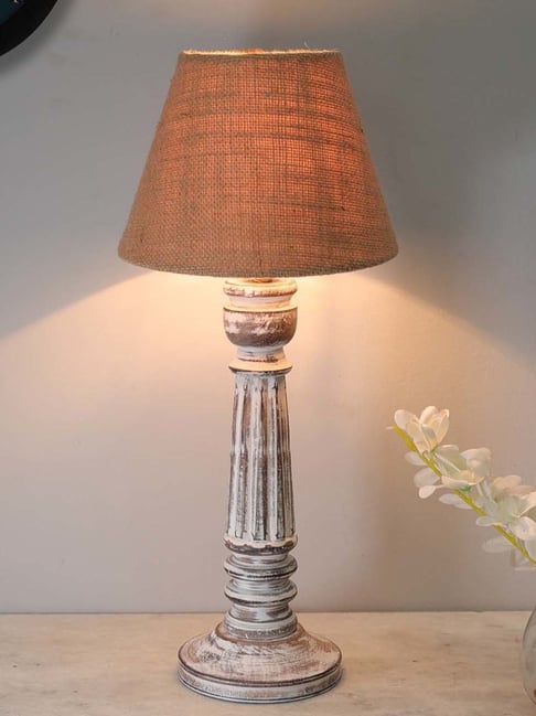 Buy Homesake Antique Traditional Cottage Jute Shade Table Lamp at