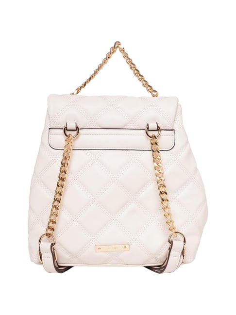 Buy Aldo Aferaldan White Quilted Medium Backpack Online At Best