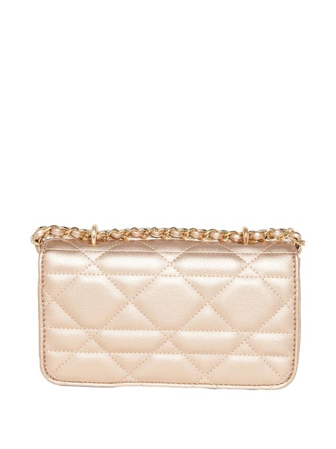 Buy Aldo Bennaax Rose Gold Quilted Small Cross Body Bag Online At