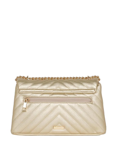 Buy Aldo Glarewien Golden Quilted Small Cross Body Bag Online At