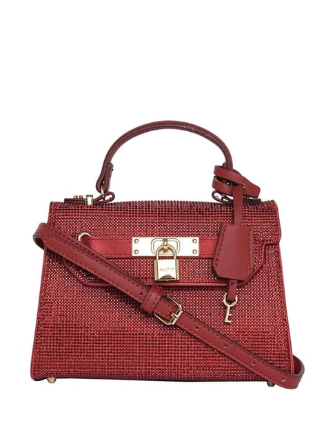 Buy Aldo Caisyn Red Embellished Medium Handbag Online At Best