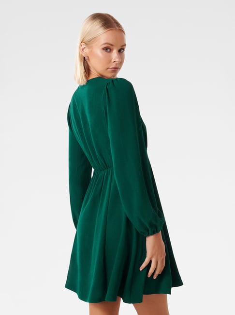 Buy Forever New Green Regular Fit A Line Dress for Women Online @ Tata CLiQ