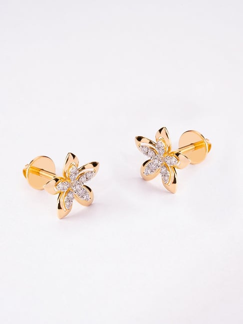 Mini Flower Stud Earring - Brass - Ulla Johnson