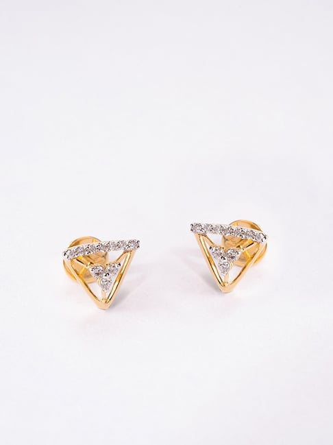 La Madeleine 14k Gold and Diamond Earrings : Museum of Jewelry