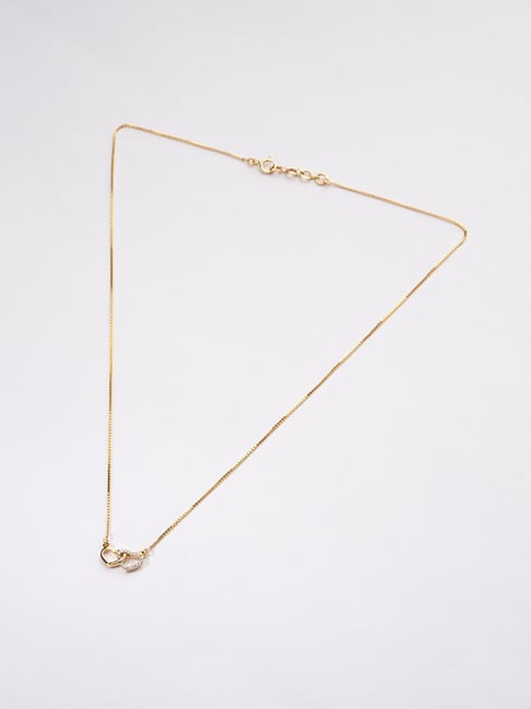 P.N.Gadgil Jewellers Together Yellow Gold & Diamond Modern Necklace