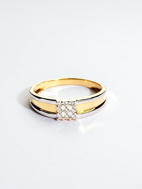 Senco Gold & Diamonds Tricolour Floral Shimmer Gold Ring : Amazon.in:  Jewellery