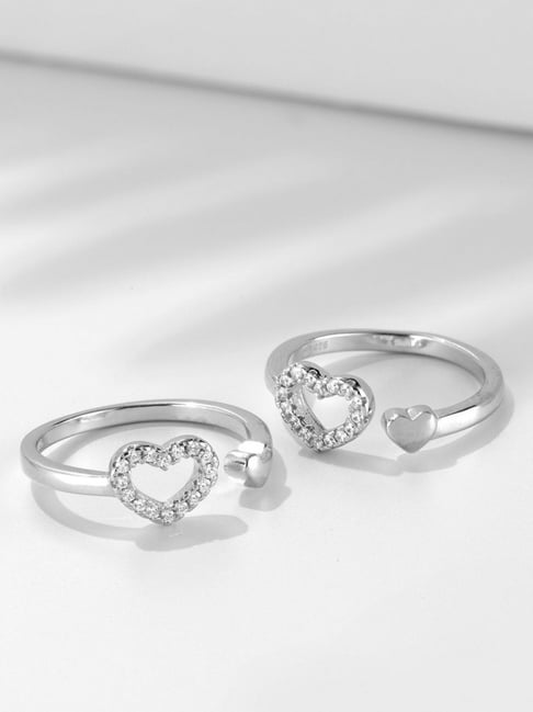 Zavya 925 Sterling Silver Hearts Casual Toe-ring For Women-picture-41