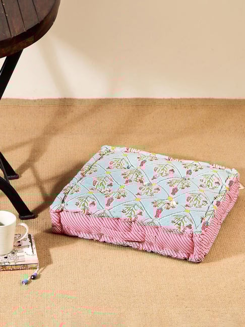 Fabindia Home Ramya Printed Multicolor Cotton Blend Floor Cushion